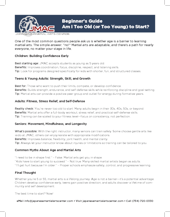 Beginner's Guide: Am I Too Old (or Young) to Start?