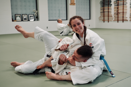 BJJ practiced on JMAC's newly expanded dojo spring board floors 