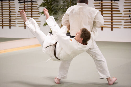 Japanese Jujutsu class taught at the JMAC dojo in Ann Arbor