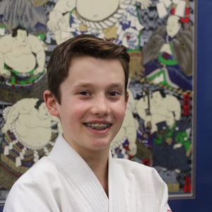 Dalton trains in Kids Karate in Ann Arbor Michigan at JMAC