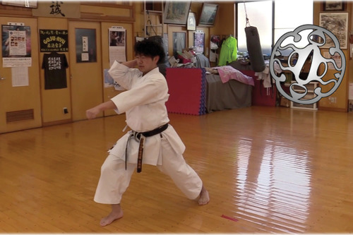 Shimizu-Sensei teaching karate