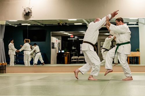 Two people practicing jujutsu | Self defense Ann Arbor